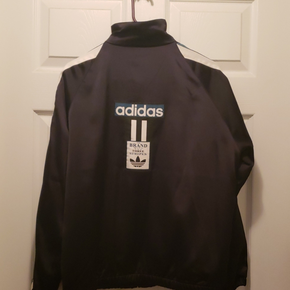 Adidas 3 Stripes Limited Ed. Satin Snap Jacket